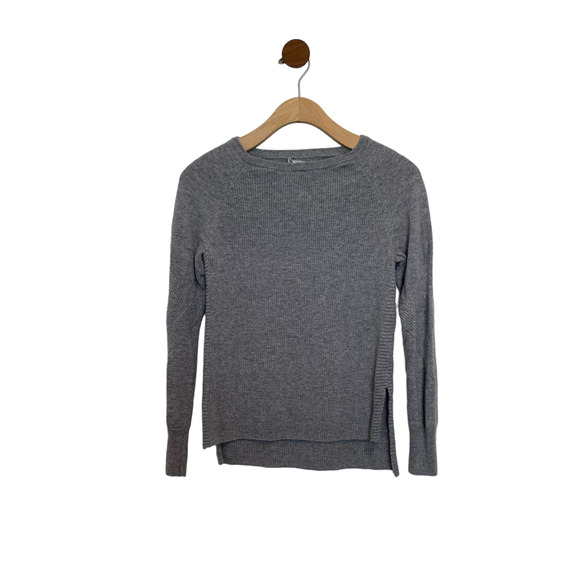 Zella Sweaters - Zella Womens Long Sleeve Pullover Sweater Size XS Gray Wool Cashmere Ribbed
